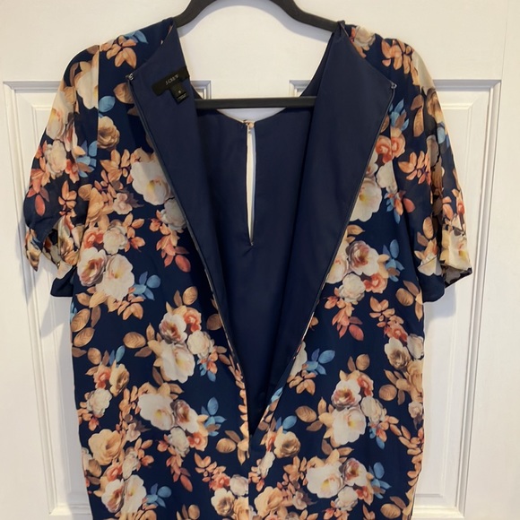 J.Crew Silk Antique Floral Short Sleeve Dress - Picture 6 of 7